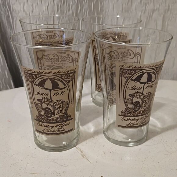 Coca Cola Glasses 16oz Victorian Lady Archives Coca Cola Company advertising GC - Picture 2 of 6